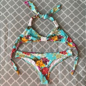 🌿 Floral Beaded Bikini